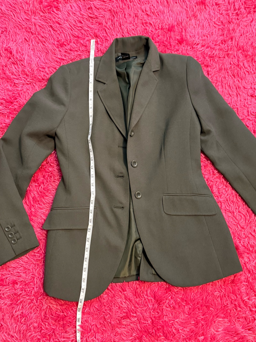 New York & Company Olive  Woman’s Blazer - Three-Button Sport Coat